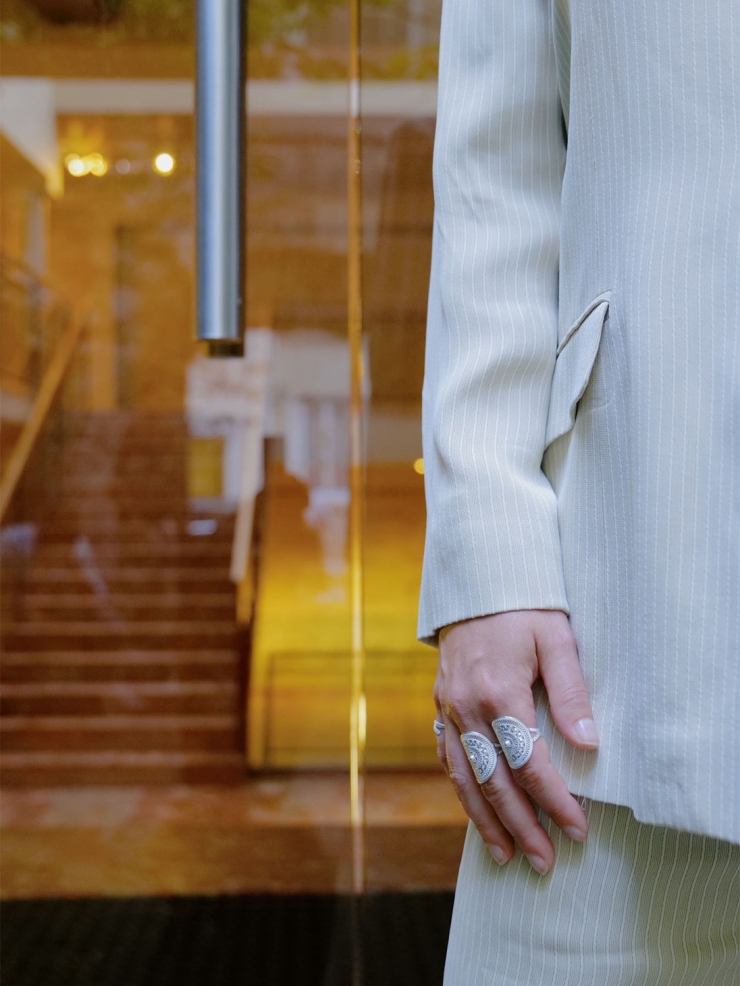 TONGU-Drum and Flower Pattern Ring