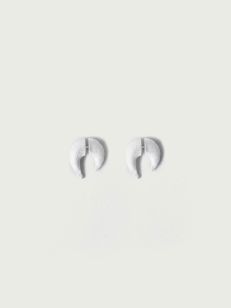 Moonstone Textured  Silver Earrings