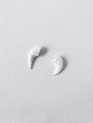 Moonstone Textured  Silver Earrings