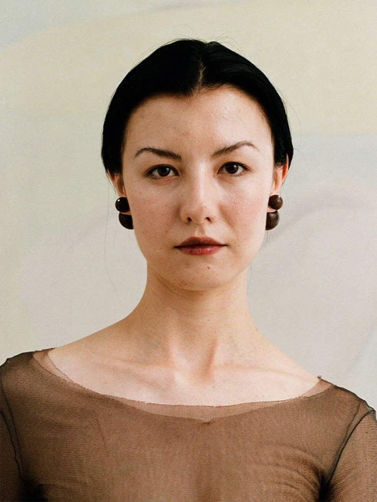 Compounded Small  Orb  Earrings in  Zebra  Wood