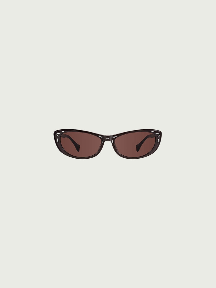 Brown Metal Inlay Sunglasses