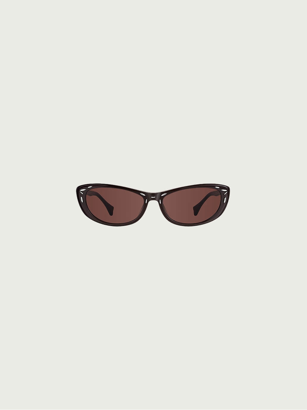 Brown Metal Inlay Sunglasses