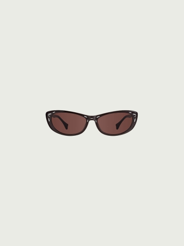 Brown Metal Inlay Sunglasses