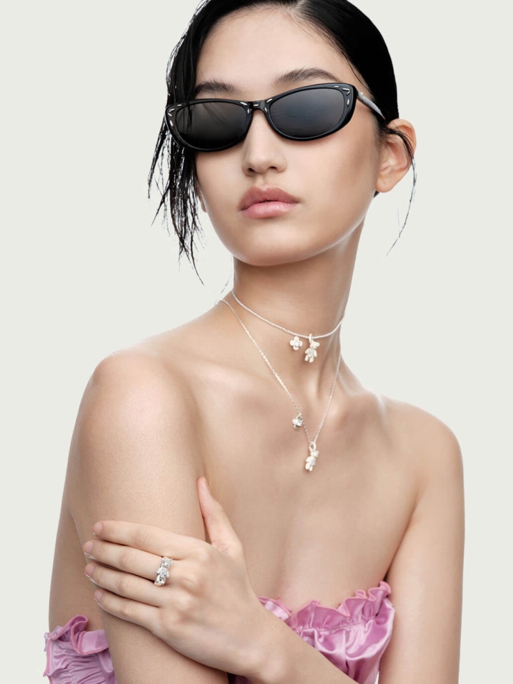 Black Metal Inlay Sunglasses