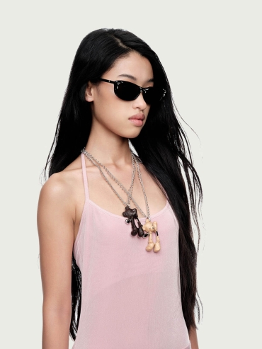 Black Metal Inlay Sunglasses