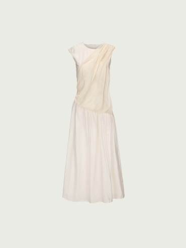 Linen Tencel Sleeveless Long Dress