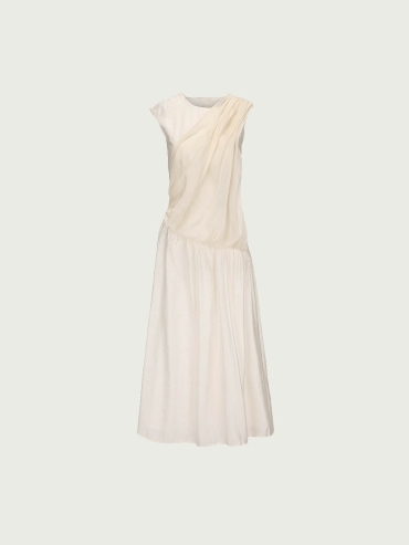 Linen Tencel Sleeveless Long Dress