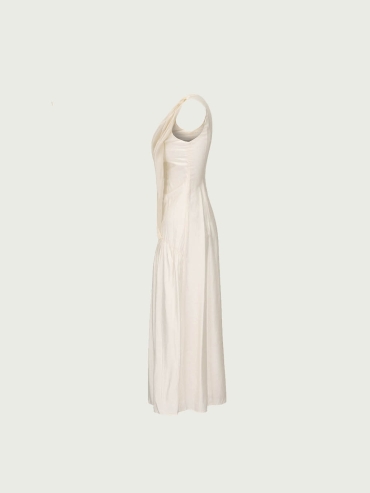 Linen Tencel Sleeveless Long Dress