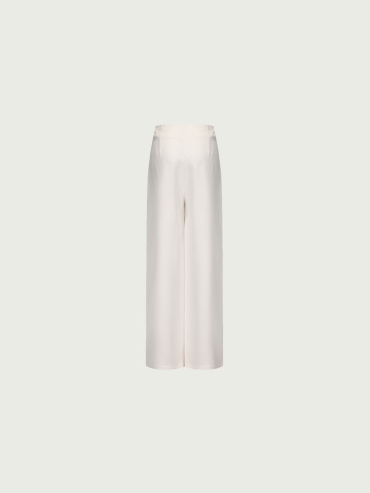 Cold White Classic Pressed Pleat Pants