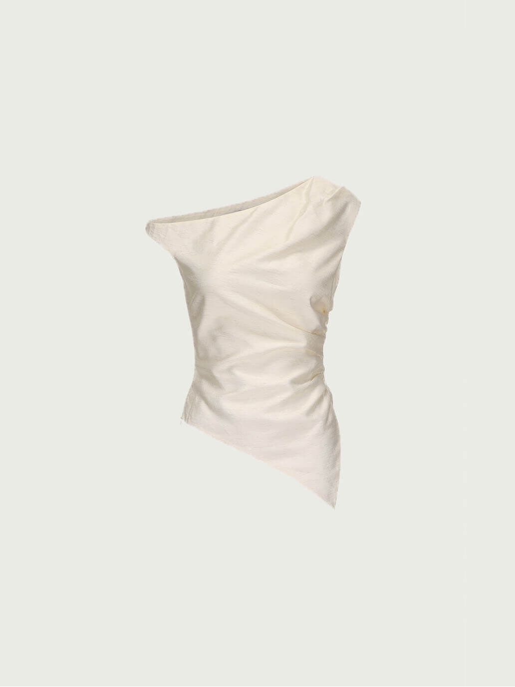 Asymmetrical Shoulder Linen Top