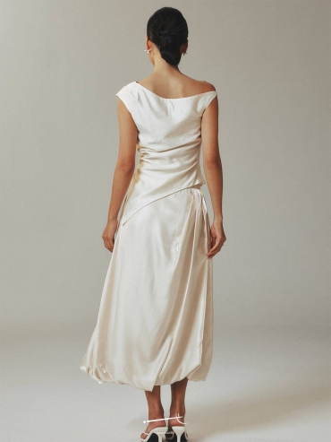 Asymmetrical Shoulder Linen Top