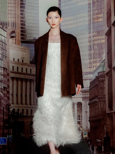 Suede Oversized Blazer