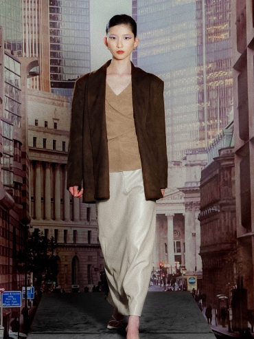 Suede Oversized Blazer