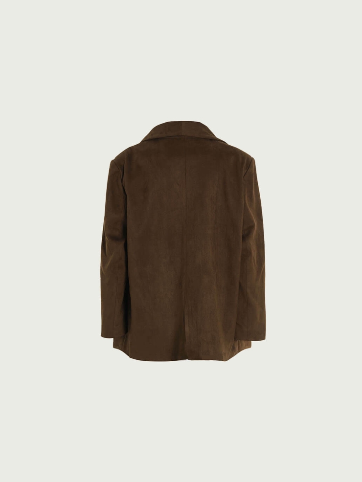Suede Oversized Blazer