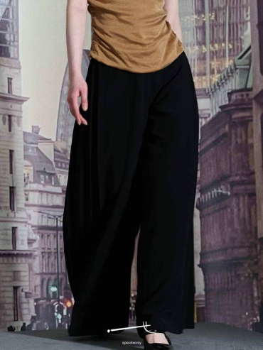Side Pleat Suit Wide Leg Pants