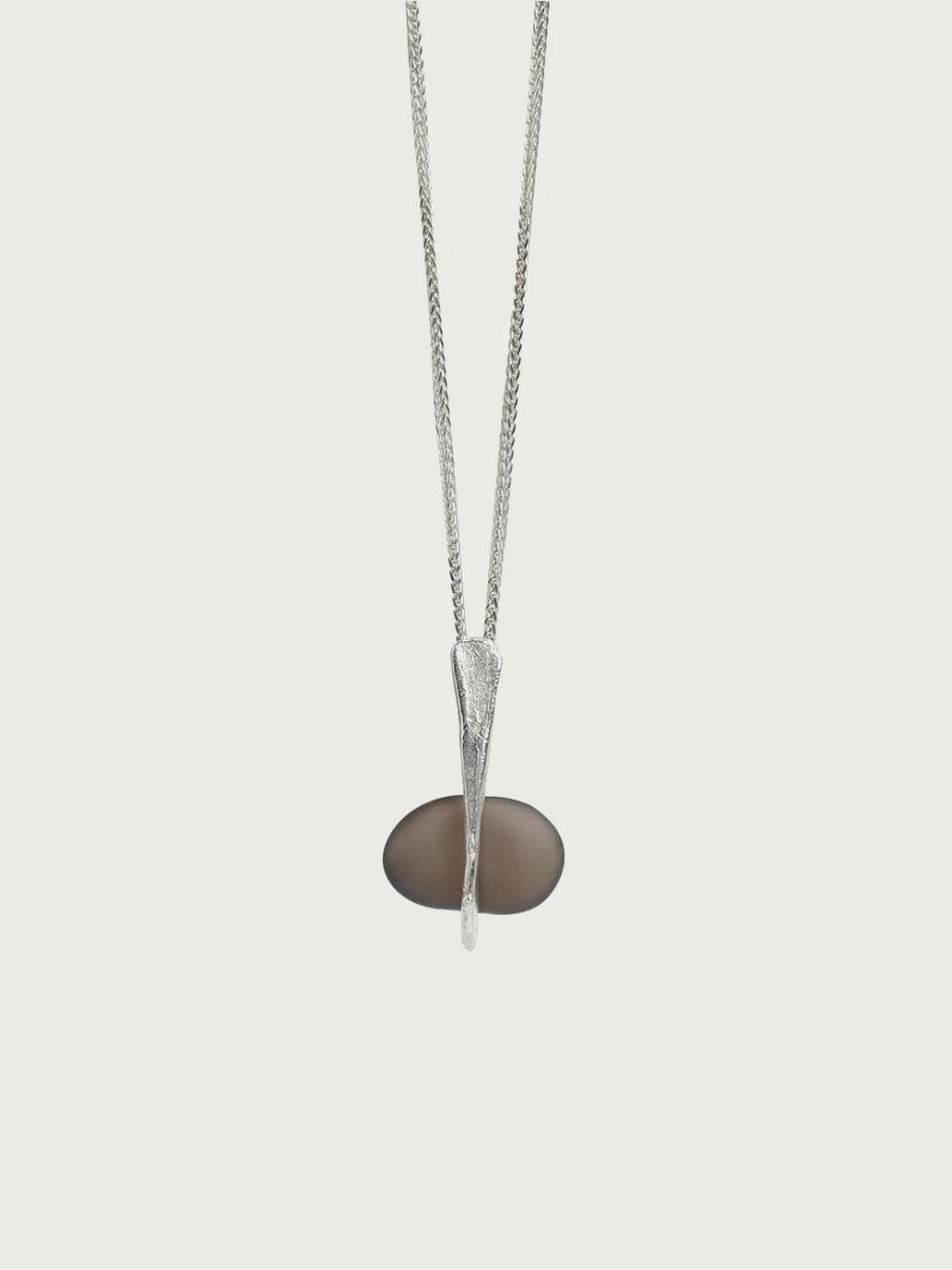 Silver Hollow Orb Long Necklace