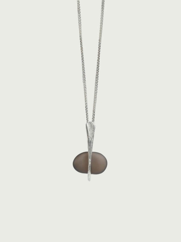 Silver Hollow Orb Long Necklace