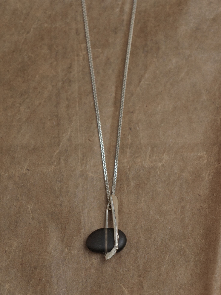 Silver Hollow Orb Long Necklace