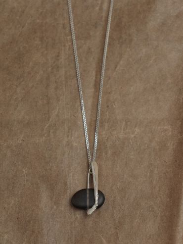 Silver Hollow Orb Long Necklace