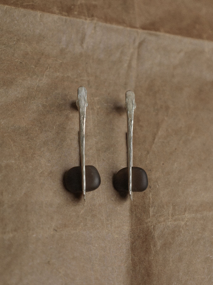 Silver Hollow Orb Earrings