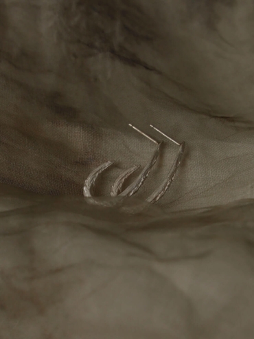 White silver hook earrings