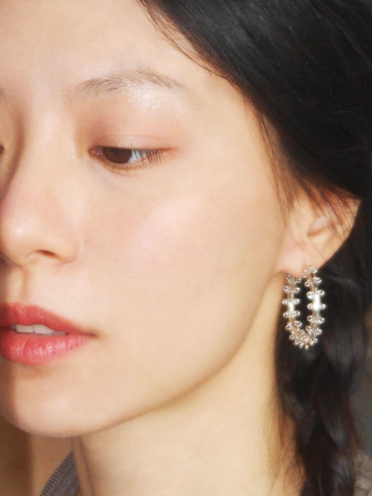 Silver Thick Full Hoop Earrings