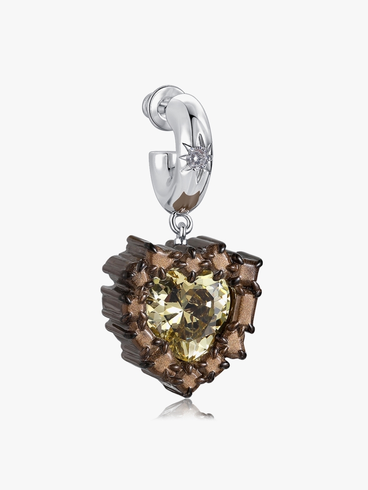TYS GROCERY Champagne Gemstone Resin Earrings