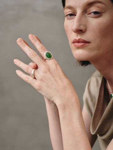 Green Etched Light Ring