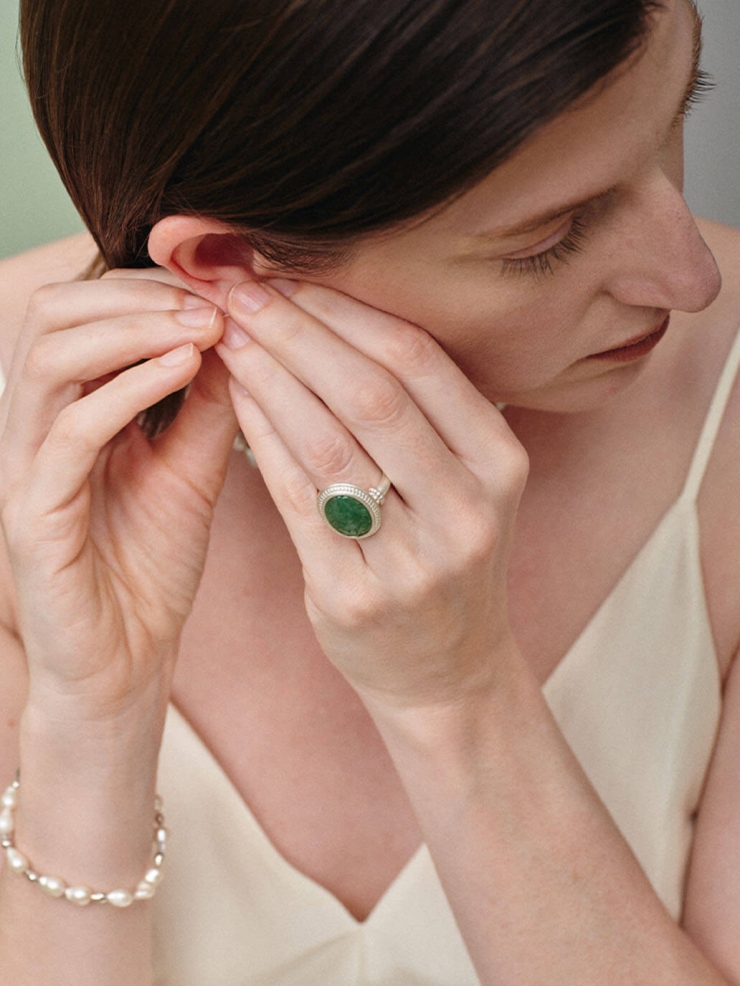 Green Etched Light Ring