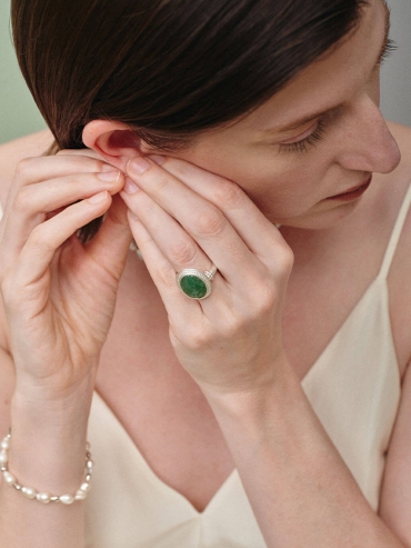 Green Etched Light Ring