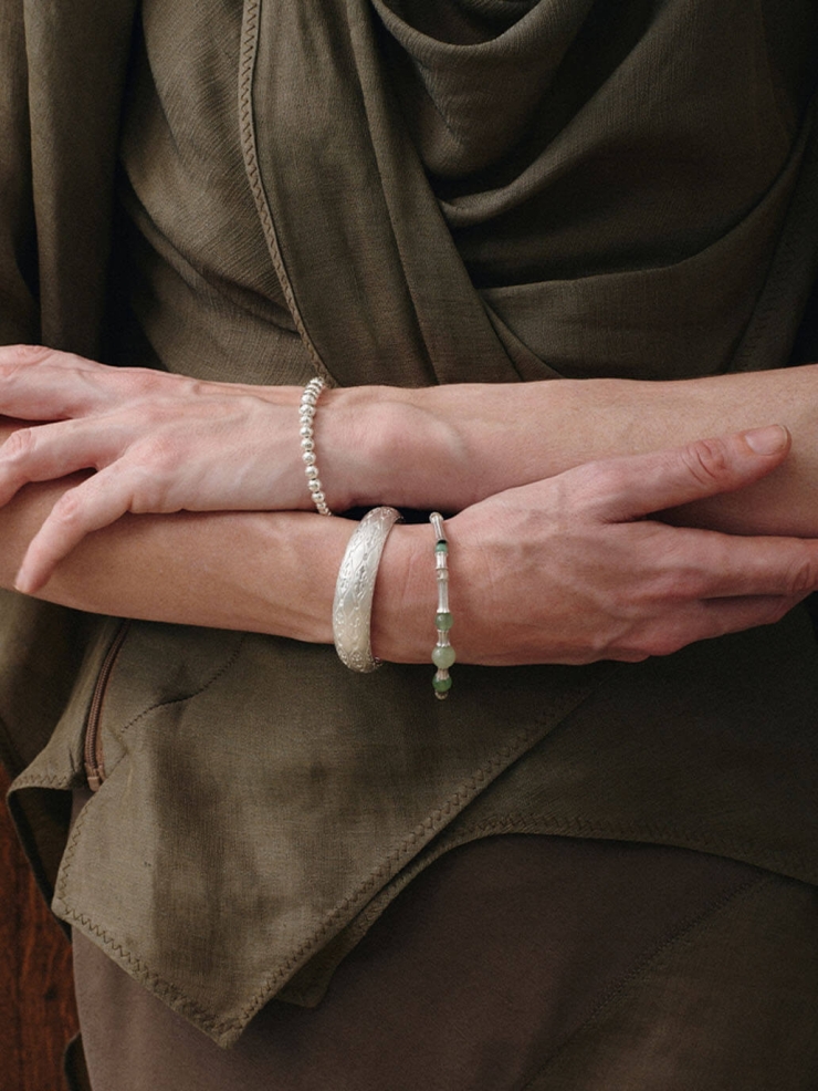 Silver Silent Etch Bracelet