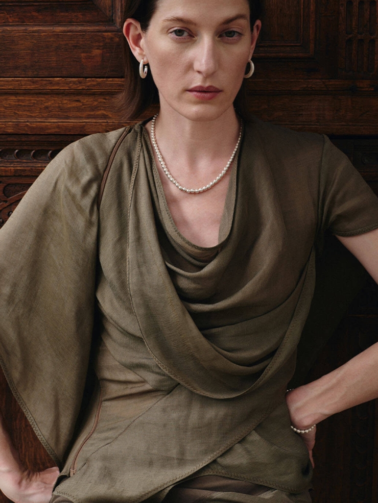 Silver Slit Of Light Earrings-Medium