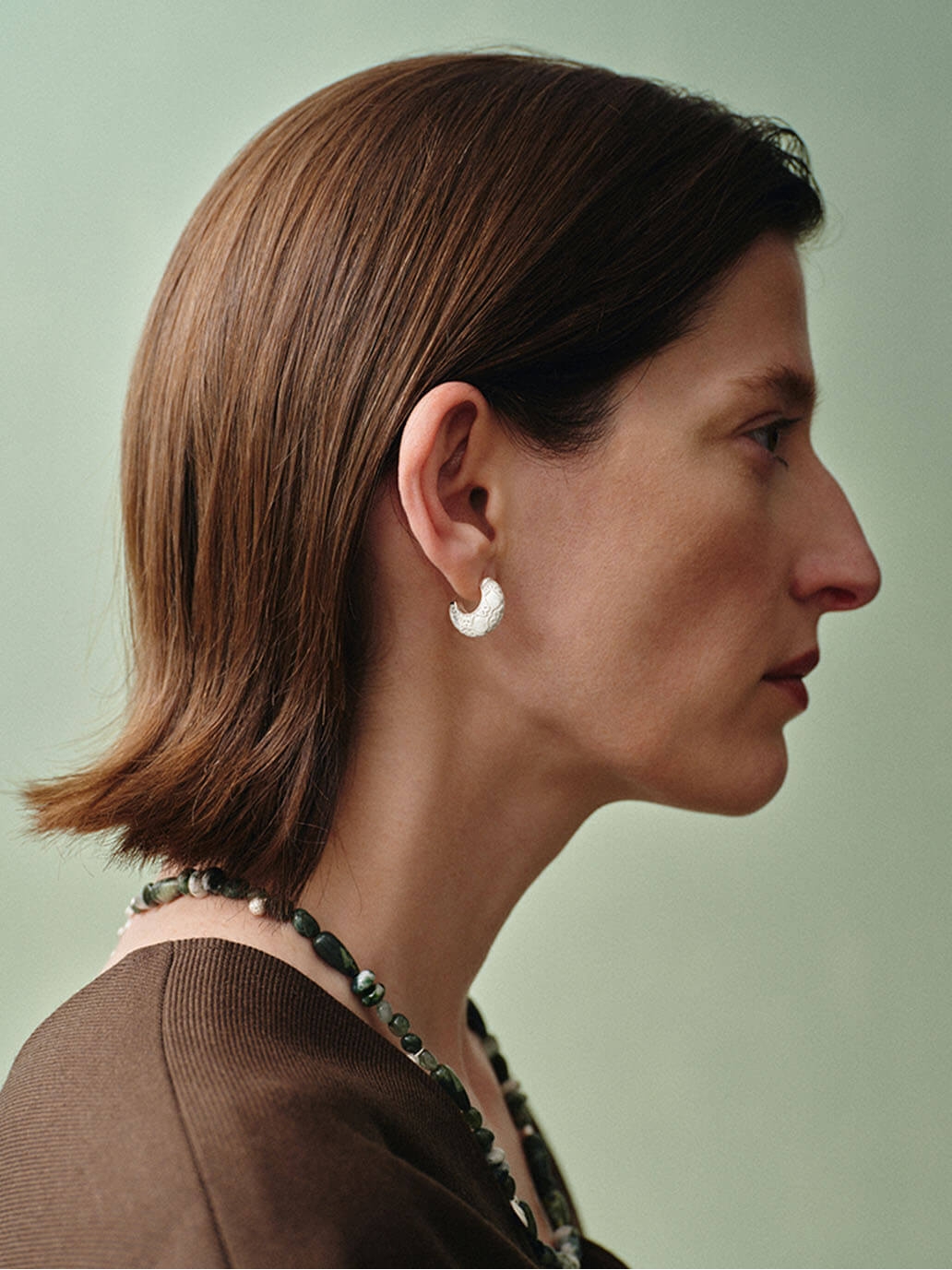 Silver Slit Of Light Earrings-Small