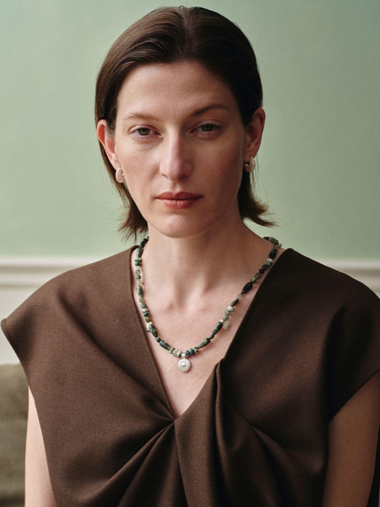 Silver Slit Of Light Earrings-Small