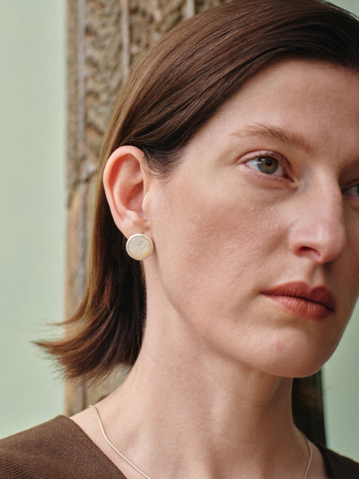 White Hidden Earrings