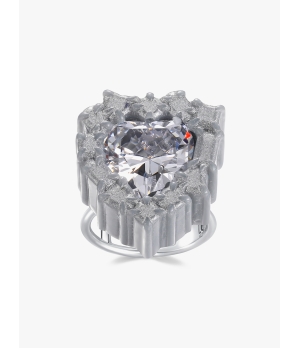 TYS GROCERY White Gemstone Resin Ring
