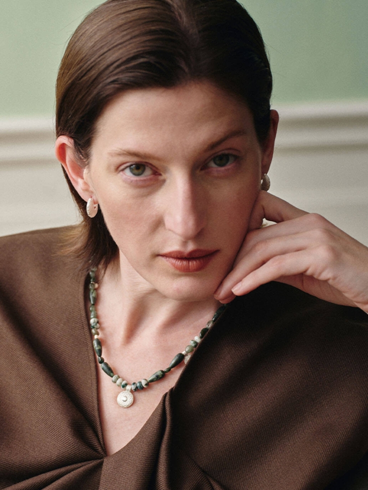 Silver Slit Of Light Earrings-Small