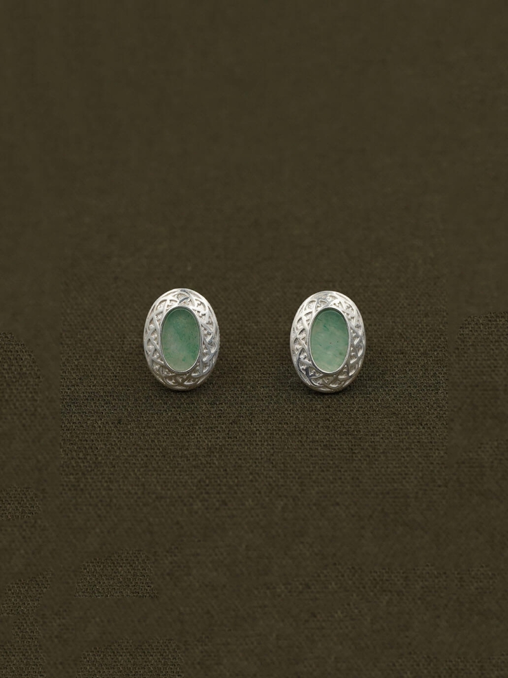 Green Mirror Of Green Earrings