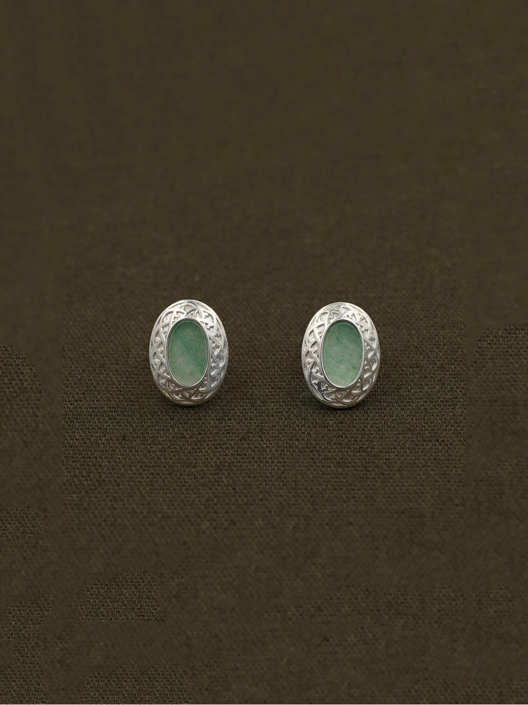 Green Mirror Of Green Earrings