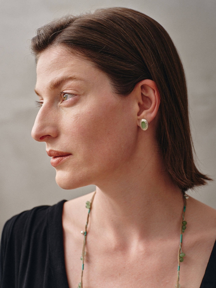 Green Mirror Of Green Earrings