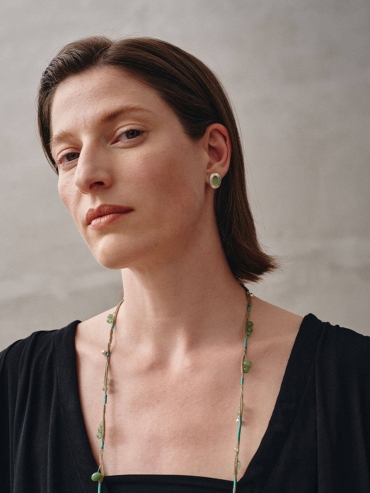 Green Mirror Of Green Earrings