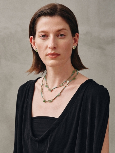 Green Mirror Of Green Earrings