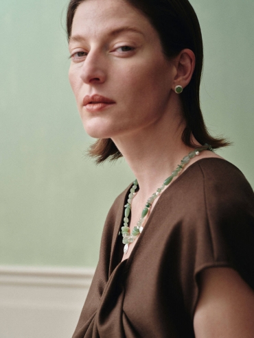 Green Silent Ech Earrings