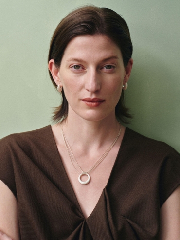 Silver Slit Of Light Necklace