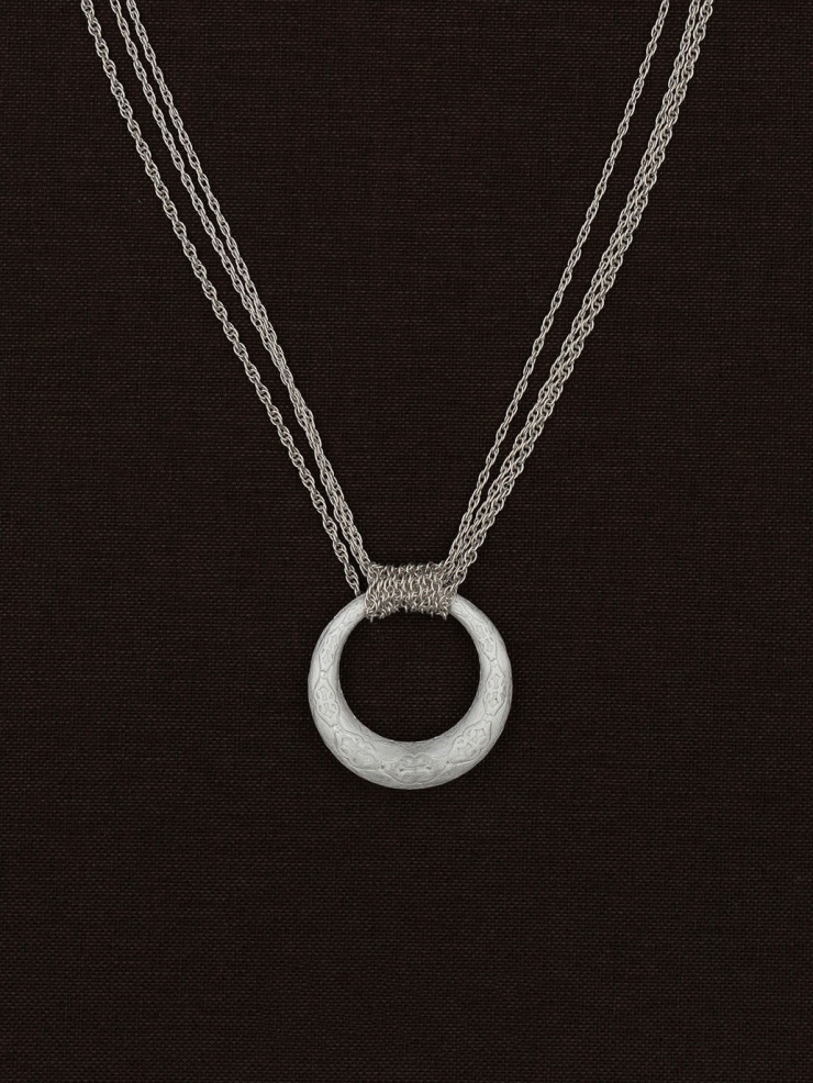 Silver Slit Of Light Necklace