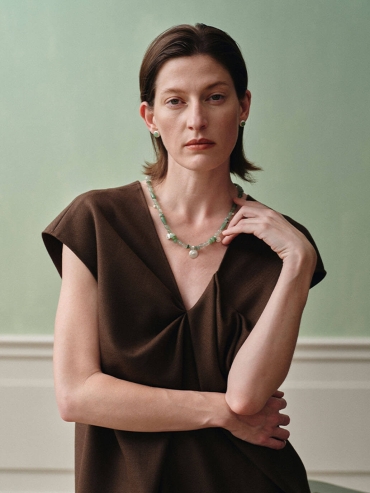 Green Silent Ech Earrings