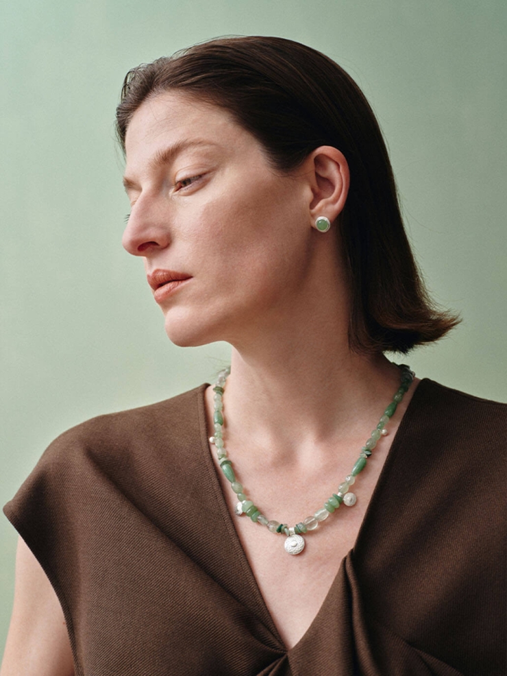 Green Silent Ech Earrings