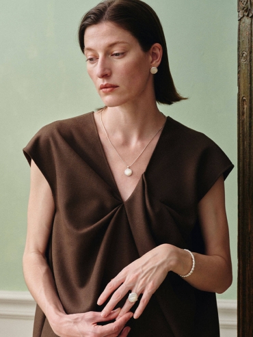 White Hidden Earrings