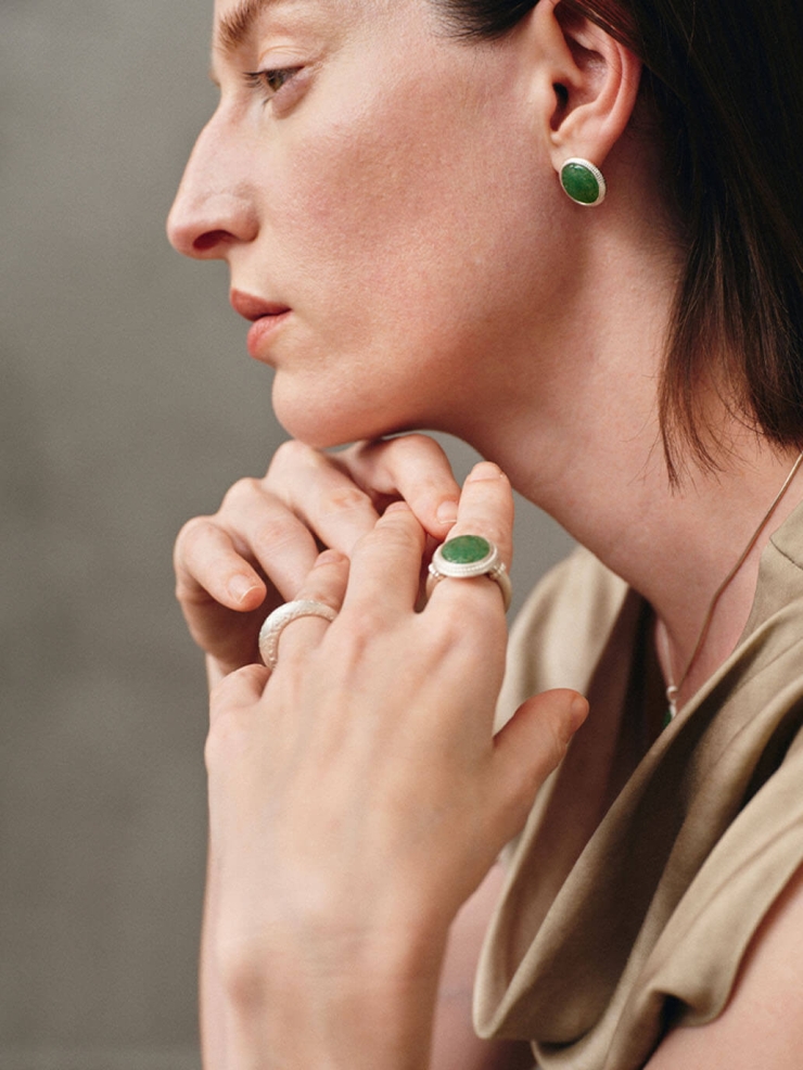 Green Hidden Earrings