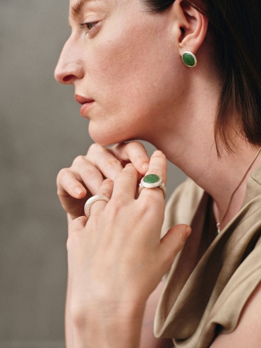 Green Hidden Earrings